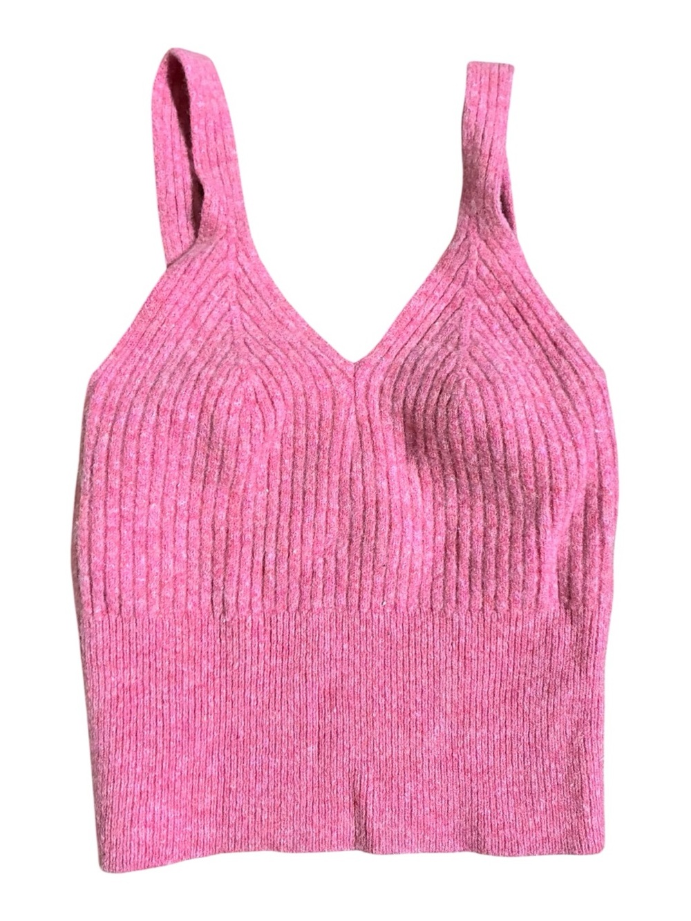 Sandro Twiny Ribbed Wool Top Pink - Picture 4 of 8